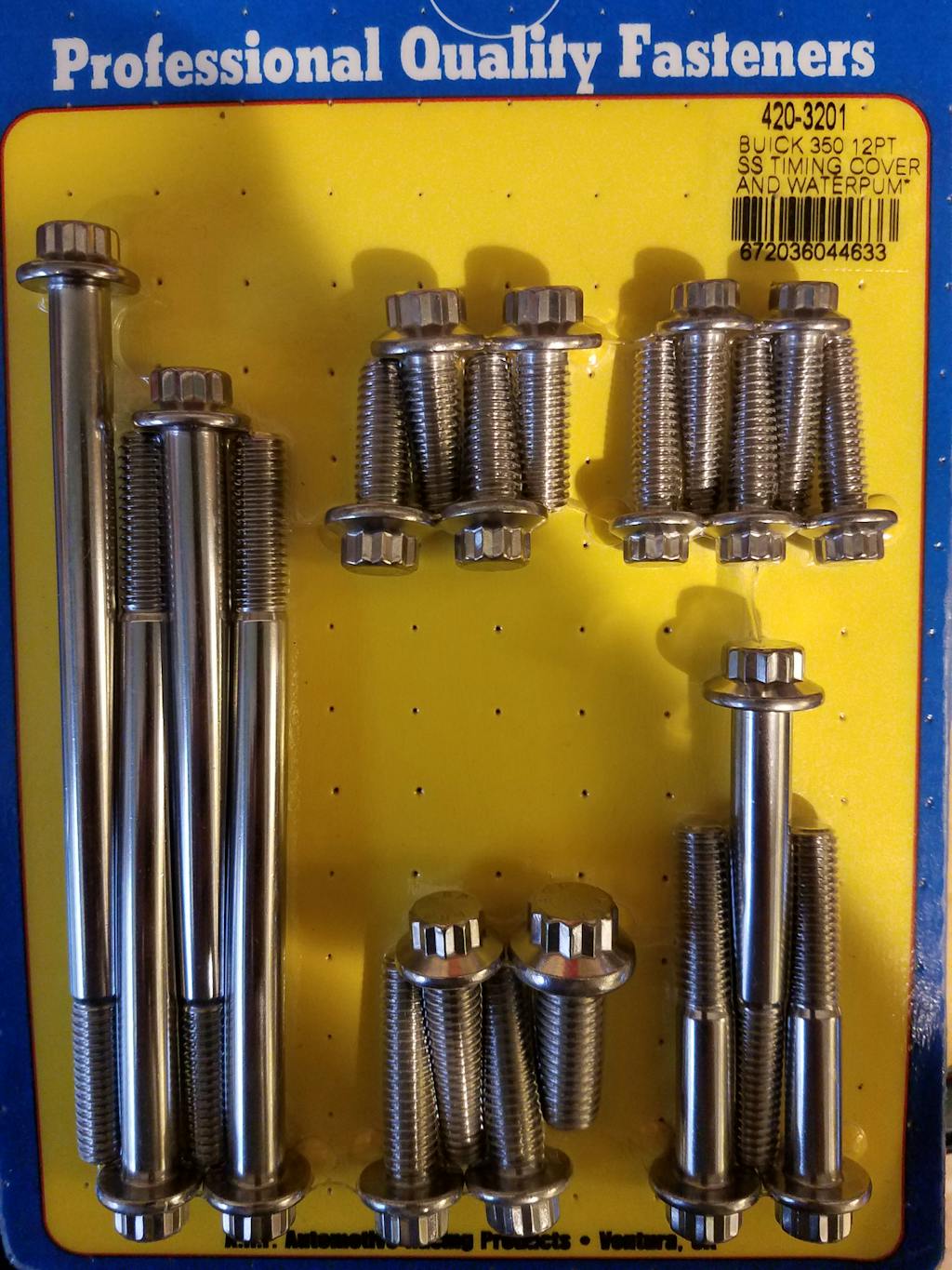 ARP 12pt Timing Cover & Water Pump Bolt Kit Buick 350 Engines (4203